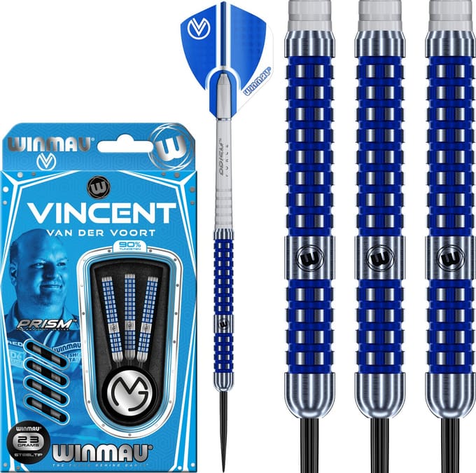 WINMAU – Vincent van de Voort: Steeltip Tungsten Dartpijlen Professioneel - 23g