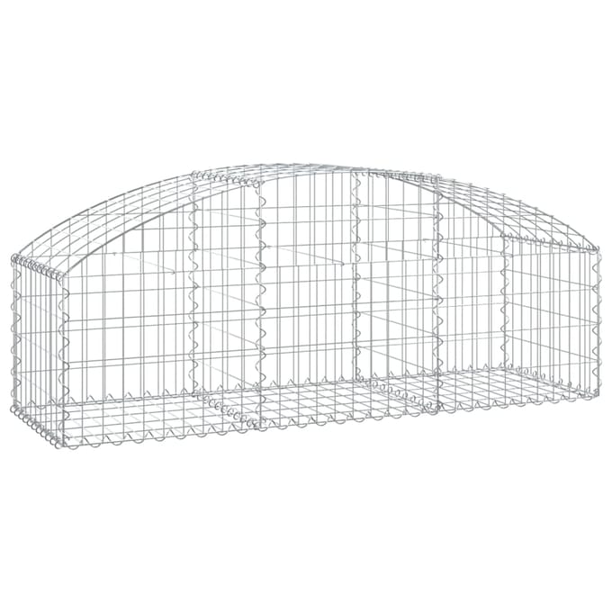 vidaXL - Schanskorf - gewelfd - 150x50x40/60 - cm - gegalvaniseerd - ijzer