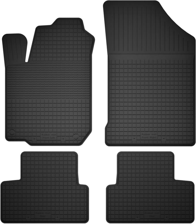 Wielganizator BasicProtect - Rubber Auto Matten - 4 Stuks - Antislip - Weerbestendig