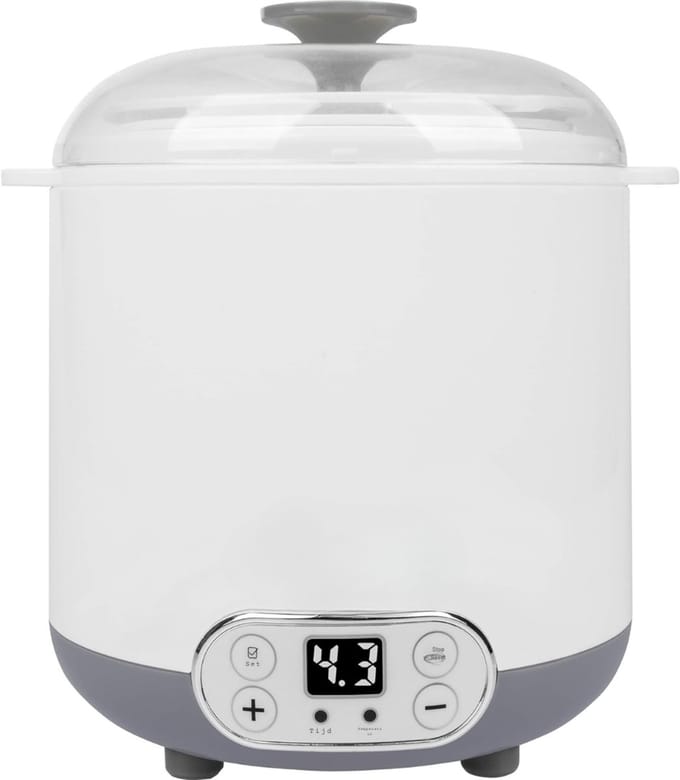 MIRA® Yoghurtmaker - Citruspers - Ijsmachine - Wit/Grijs - 17cm x 20cm x 22cm