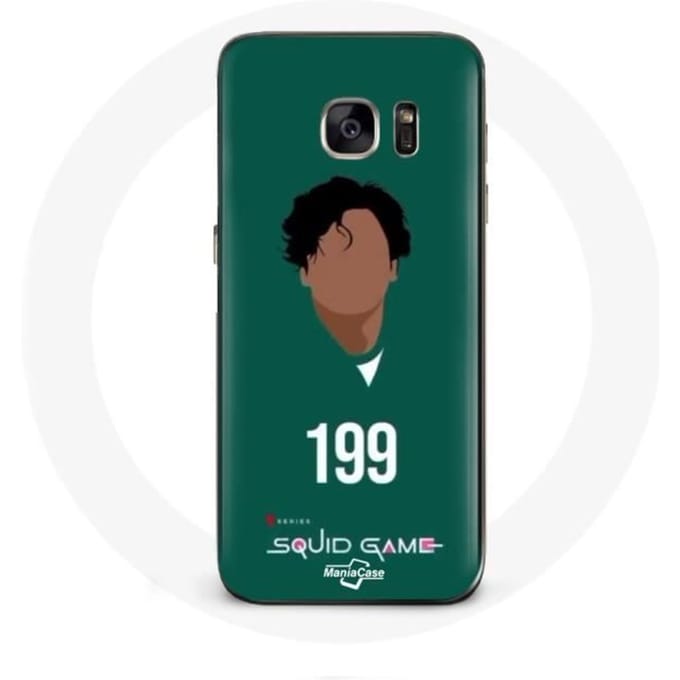 Coque - Samsung - Galaxy S7 - Souple - Vert - Squid Game Ali Abdul numéro 199
