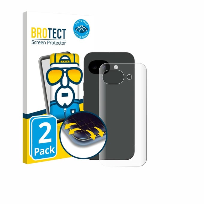 BROTECT - Screenprotector voor Google Pixel 10a (Achterkant) - Folie Beschermfolie transparant volledig dekking - 2 Stuks