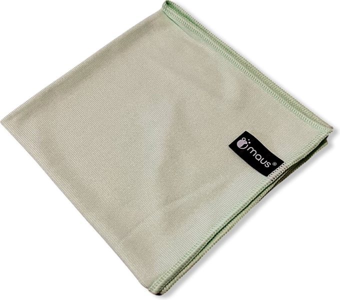 MAUS glas microvezeldoekjes groen 10 stuks - RVS doeken - 40x40cm