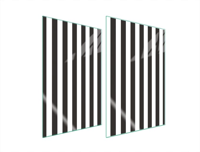 TMK ArtDeko - Snijplank van Gehard Glas - 35x52 cm - Strepen