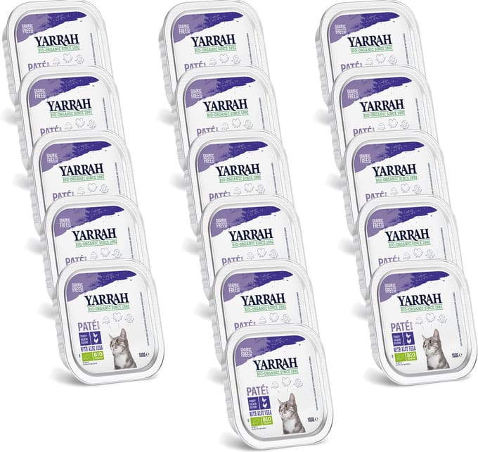 Yarrah Bio Kat Alu Pate - Kip - Kattenvoer - 16 x 100 g NL-BIO-01