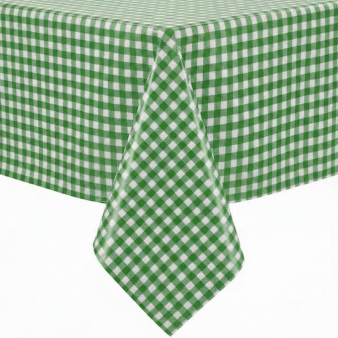Protecttable - Tafelzeil Kleine Ruit Groen 140x250cm - Tafelkleed Afwasbaar - Kunststof