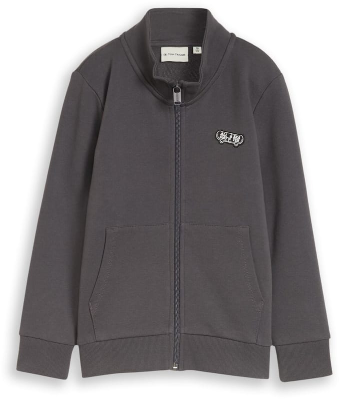Tom Tailor - College sweatshirt met opstaande kraag - Maat 92/98 - dark urban grey