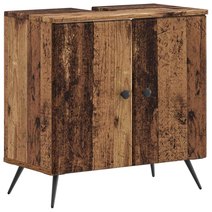 vidaXL - Wastafel - kabinet - voor - de - badkamer - BREDA - Oud - hout