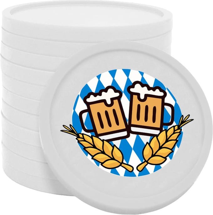 CombiCraft Oktoberfest consumptiemunt Ø29mm wit - 100 stuks