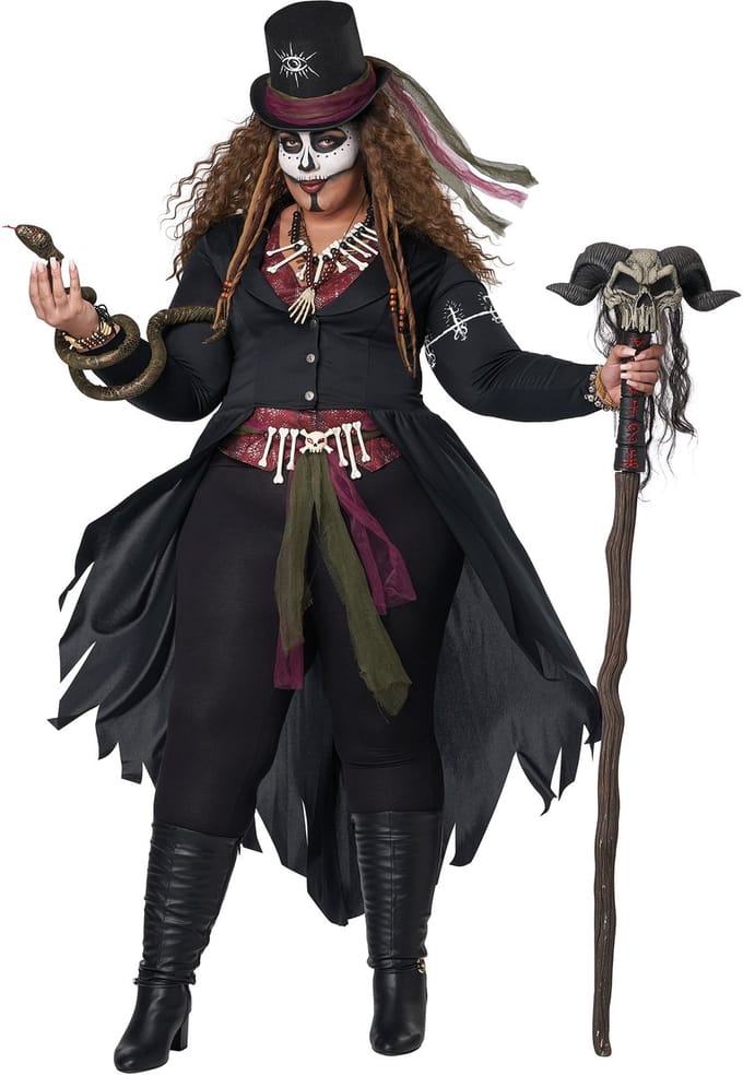 Vegaoo - Plus size voodoo-magiekostuum voor dames