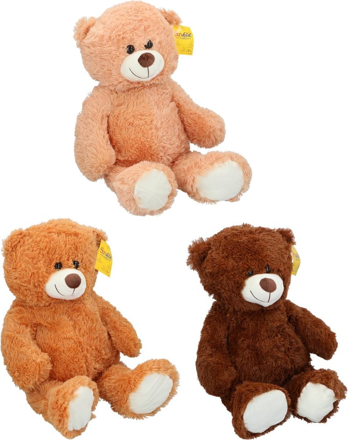 Plush animal sitting 70cm 3as