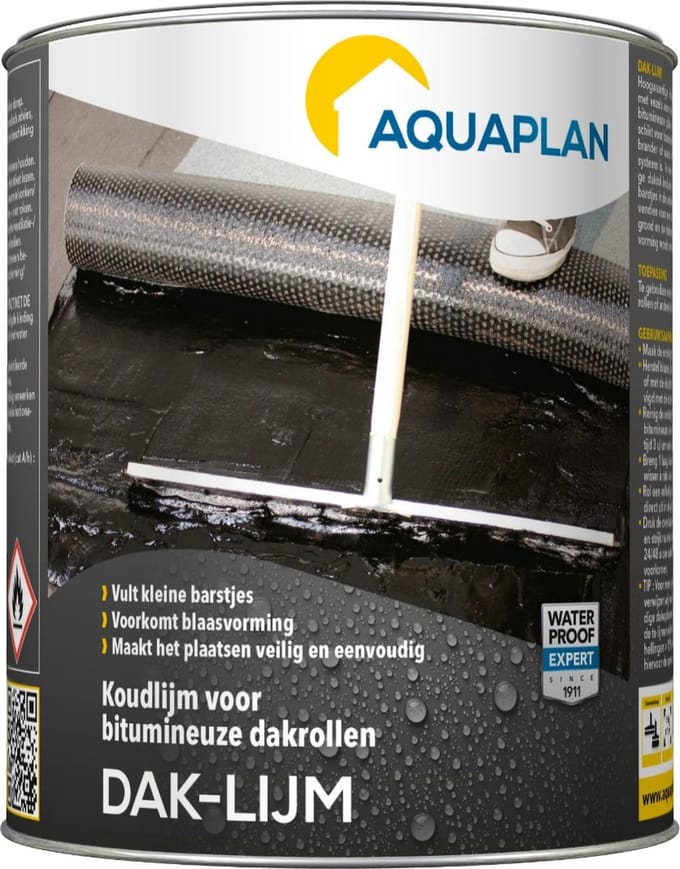 Aquaplan Koudlijm Voor Bitumineuze Dakrollen 1l