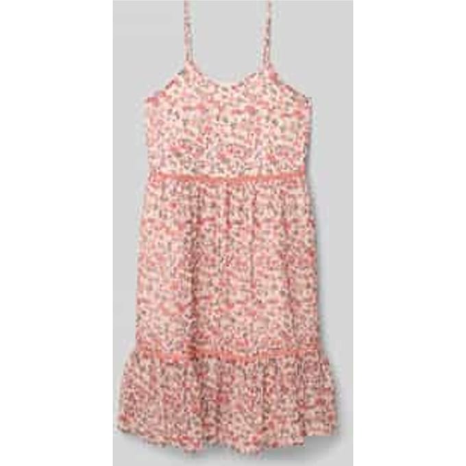 Jurk in laagjeslook met spaghettibandjes