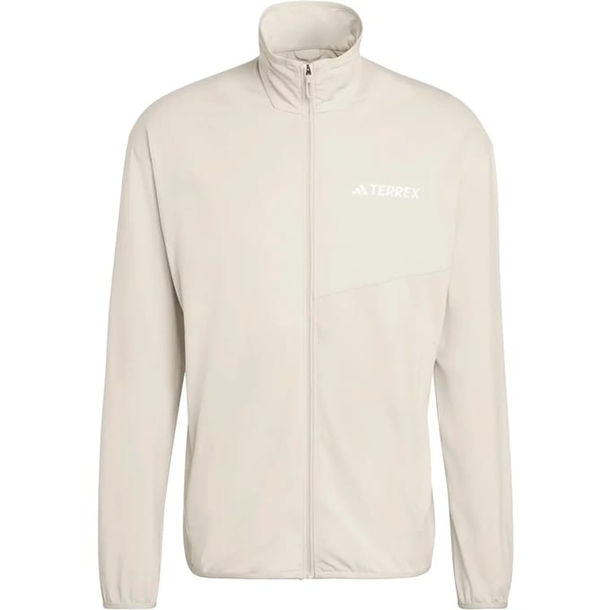 Adidas Terrex Full-Zip Fleecevest heren Beige M