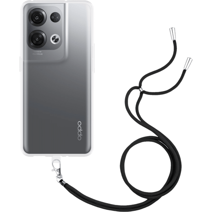 Just in Case Reno8 Pro TPU Hoesje Met Draagkoord Transparant