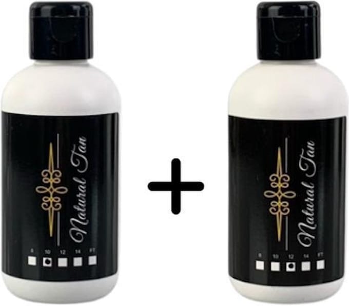 Natural Tan - Spray Tan vloeistof 10% + 12% - 2x100ml - zelfbruiner