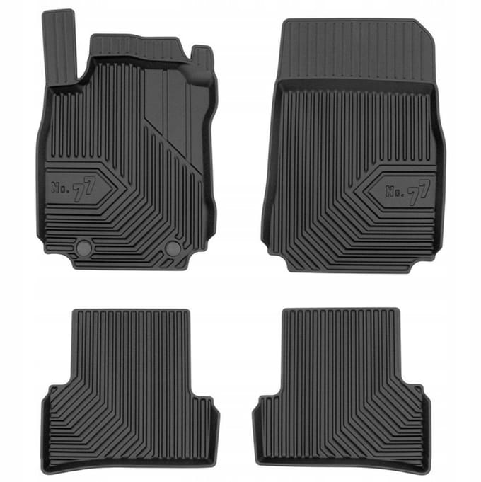 Frogum - No.77 - Automatten 3D - Geschikt voor RENAULT MODUS (2004-2012) - 4-delig - TPE Rubber - Zwart