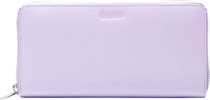 Esquire Leren Portemonnee Viktoria Zip Around Wallet Lilac Paars