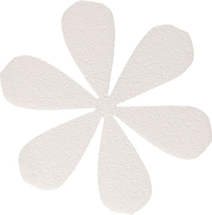 Piepschuim vormen bloemen - 15 x 1 cm - Hobby knutselen - zelf decoreren - wit