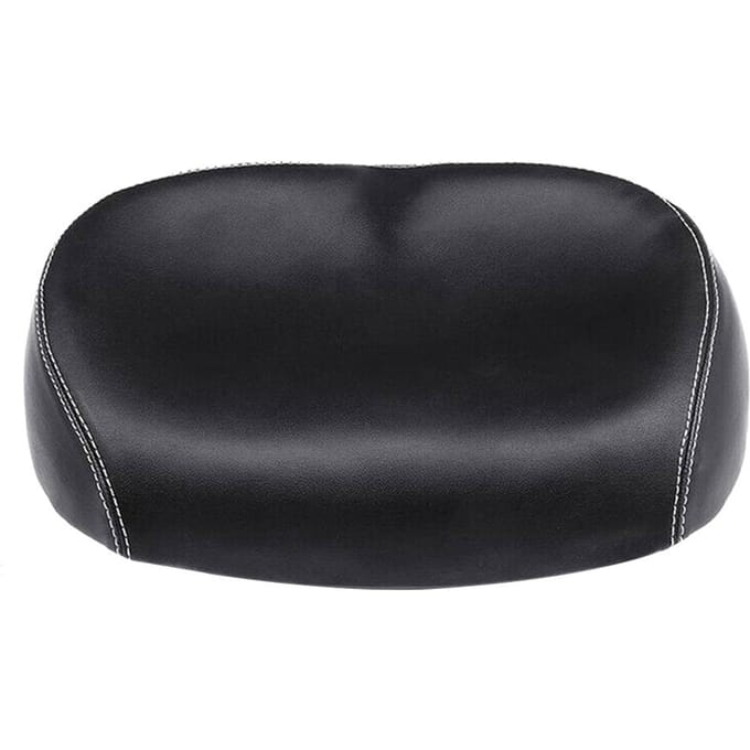 Big Ass Bike Cycling Neusloos zadel Brede grote zachte PU-kussenzitting Black gray