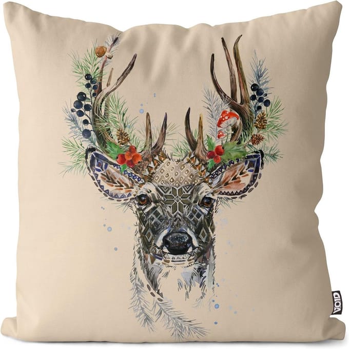Waterdichte Sierkussenhoes Hertenbos Polyester 80x80 cm Binnen en Buiten