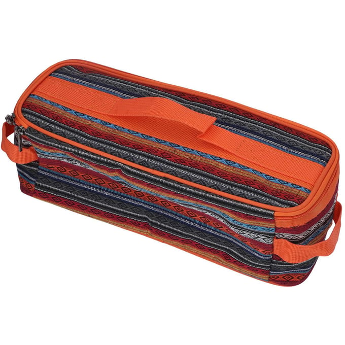 Sac de Rangement pour Ustensiles de Camping Grande Capacité Détachable Double Fermeture Éclair Style National Sac à Vaisselle red