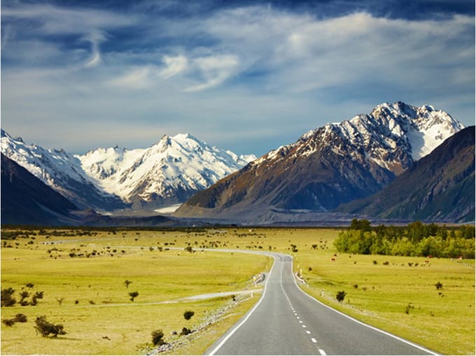Fotobehang - Southern Alps, New Zealand.