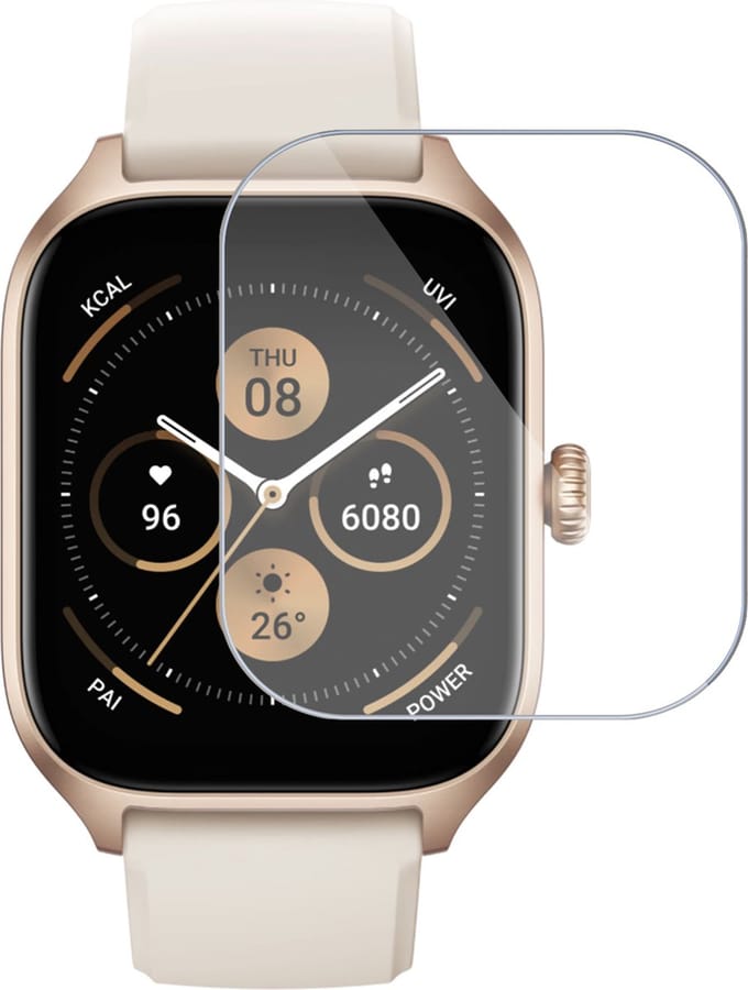 Screenprotector geschikt voor Amazfit GTS 4 - Folie Screen Protector geschikt voor Amazfit GTS 4