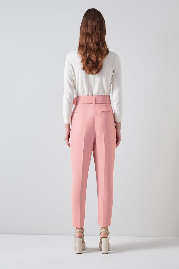LK Bennett Tr Tabitha Petite Trouser Rose Maat: 16 | Pantalons Outlet | Dames | Roze