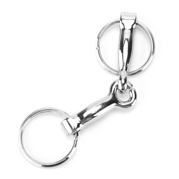 Trensbits Sleutelhanger Zinklegering Pelham Sleutelhanger Enkele Connector Paardenbit Sleutel Knoop white