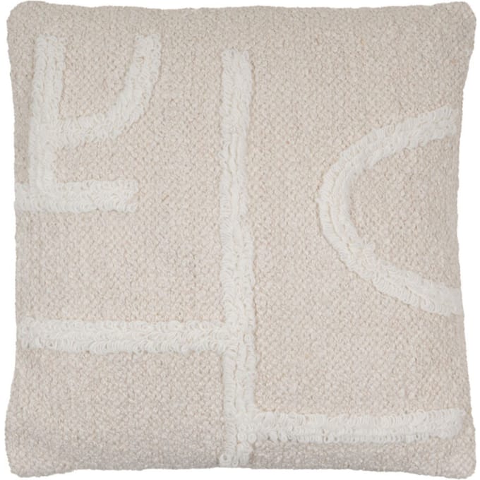 Kussen Joya Naturel 45 x 45 cm - Luxe Wollen Sierkussen met Scandinavisch Design