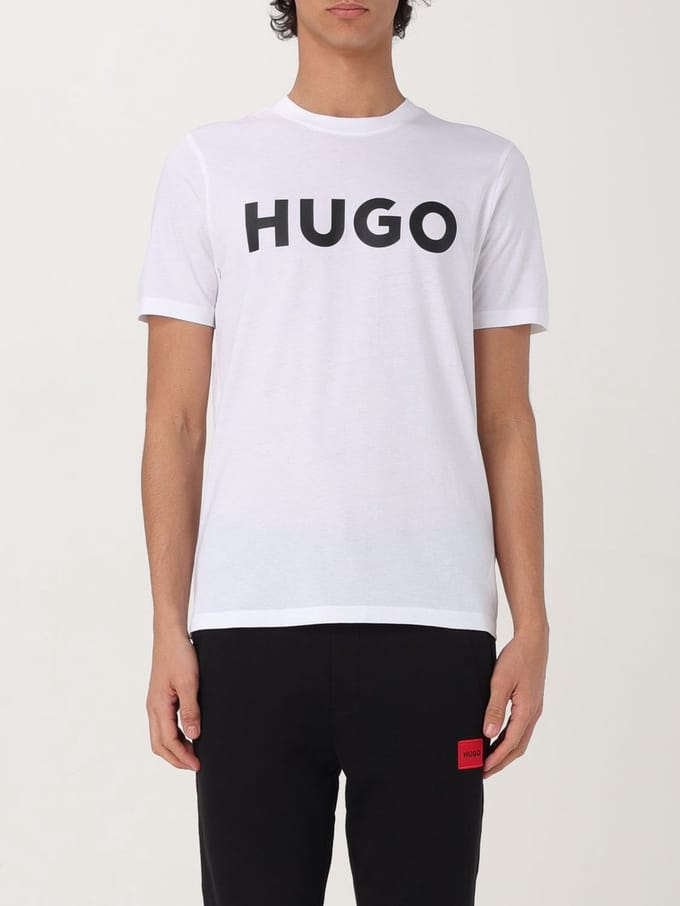 Hugo Logo Tee Short Sleeve Crew - Yellow Cream T-Shirts