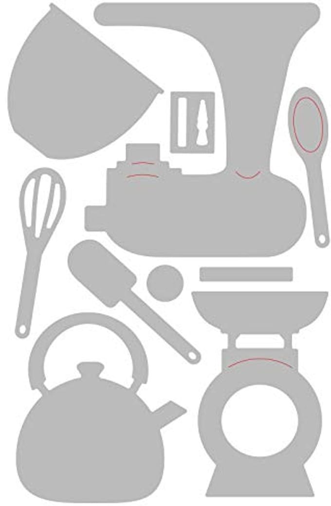 Stanssjablonen Thinlits voor Keuken - Veelkleurige Set van 10 Stuks
