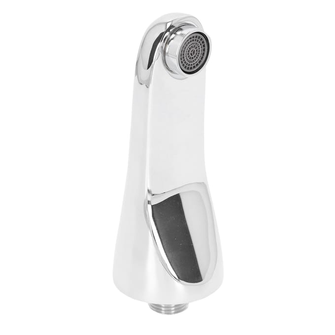G1/2 Baduitloop Messing Galvanisch Eenvoudig Rond Inbouw Badkraan voor Badkamer Bad white