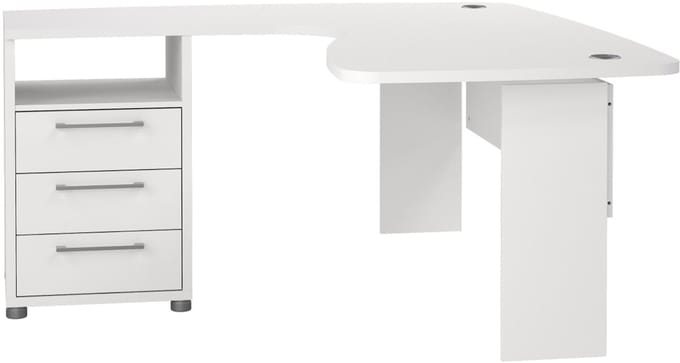 Giga Living Hoekbureau Prima - Wit - 150x160x75cm