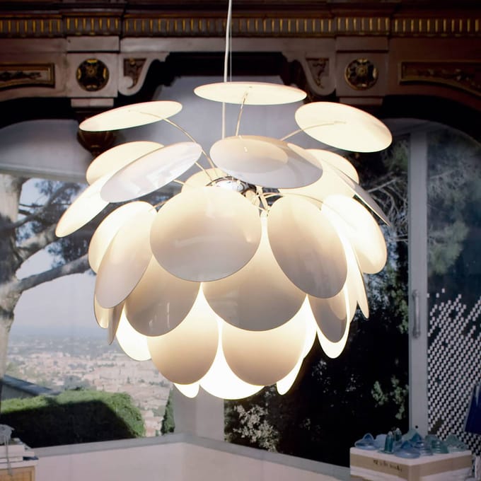 MARSET Discocó hanglamp Ø 88 cm wit