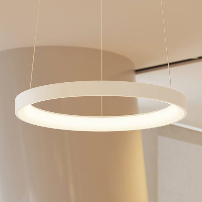 Arcchio LED hanglamp Vivy, Ø 58 cm, wit, metaal