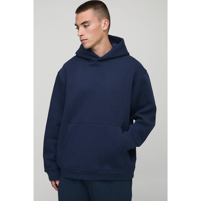Essential Oversized Over the Head Hoodie | Navy | Size Large