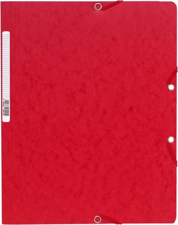 Exacompta Elastomap zonder klep in glanskarton 400gm2 - A4 - Rood - 5515E