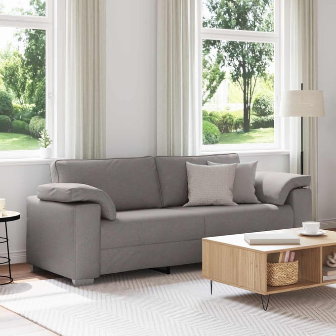 vidaXL - 3-Zits - Sofa - Taupe - 220 - cm - Stof