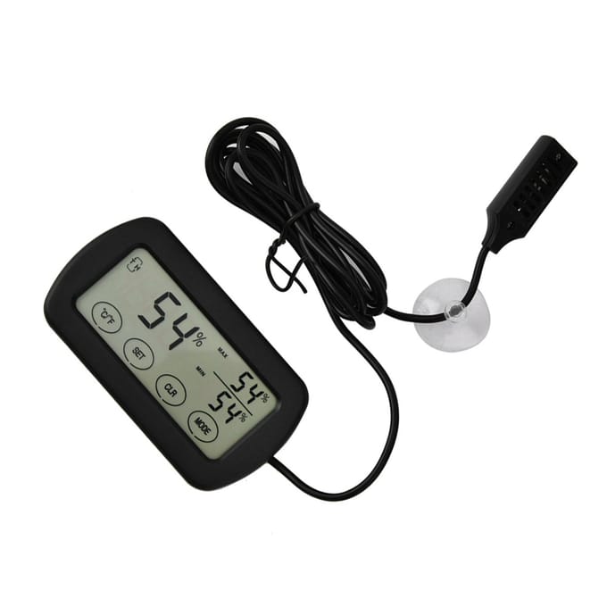 LCD Display Eierbroedmachine Reptielentank Digitale Thermometer Hygrometer black
