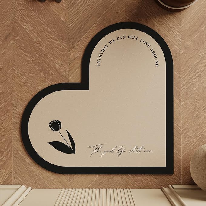 Bruiloft Viering Liefde Entree Deur Rode Leren Vloermat Antislip, Uitwisbaar, Wasbare Voetmat Deur Entree Mat 80*80CM