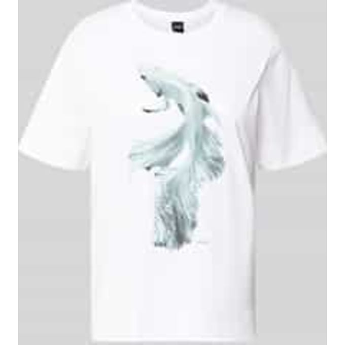 regular fit T-shirt van zuiver katoen model 'ELPHA'