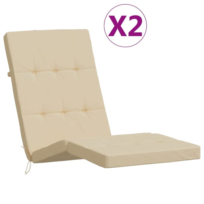 vidaXL - Terrasstoelkussens - 2 - st - oxford - stof - beige