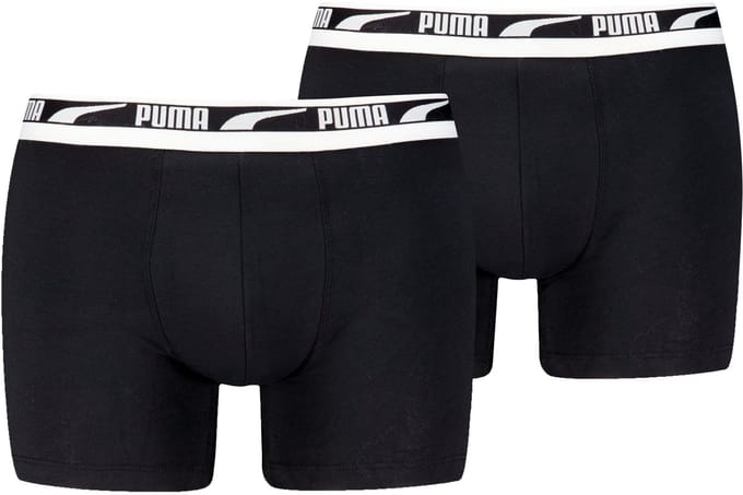 Puma - Men Multi Logo Boxer - 2-pack - 701226392 - 001 Black / Black