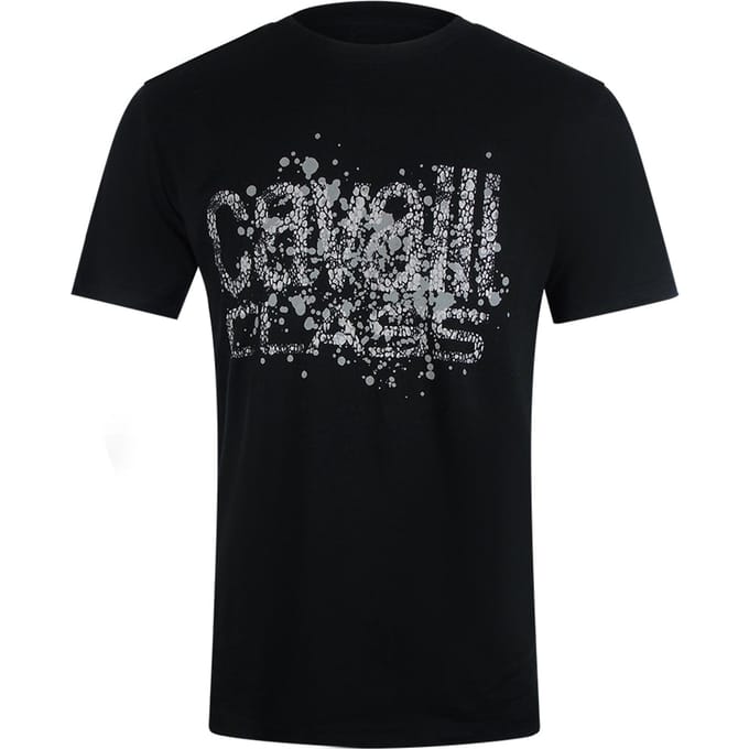 Cavalli Class TShirt Splatter Print - Black T-Shirts