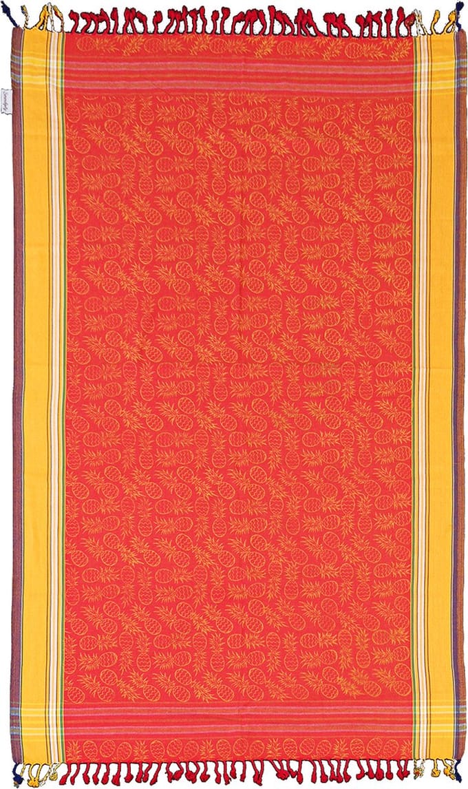 Hamamdoek Pineapple van Serendipity - Fouta - 100% katoen - Handbedrukt