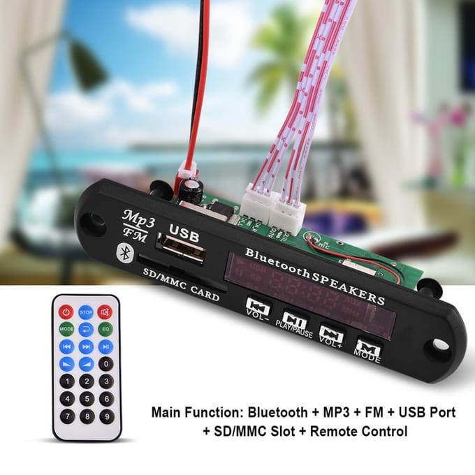 MP3 Decoder Board o Wireless Bluetooth Module USB SD FM Hands Free Call