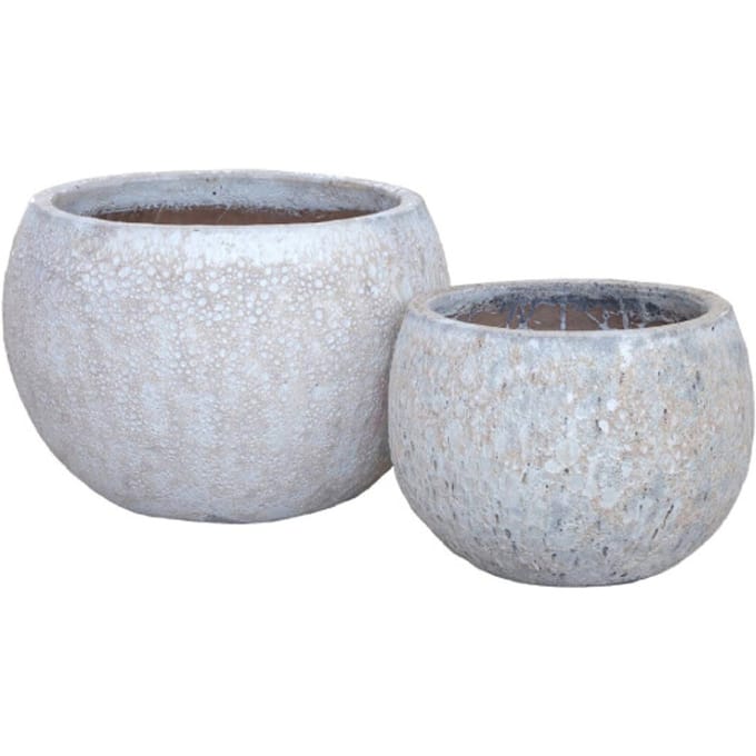 PTMD - Pot Caedyn - Wit - 75x75x52cm - Set van 2