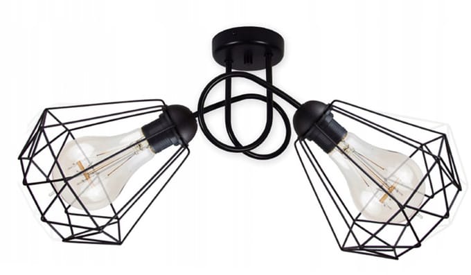 Draadlamp Hanglamp Zwart Metaal E27 - Stijlvolle Verlichting